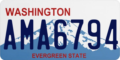 WA license plate AMA6794