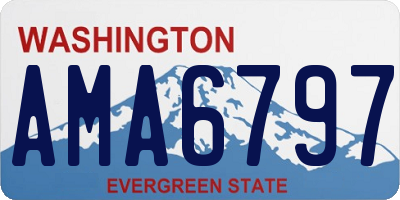 WA license plate AMA6797