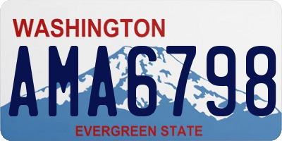 WA license plate AMA6798