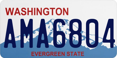 WA license plate AMA6804