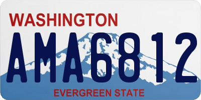 WA license plate AMA6812