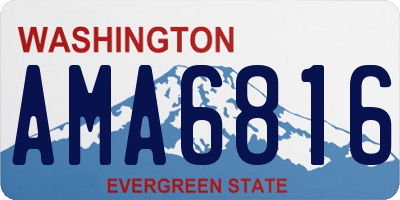 WA license plate AMA6816