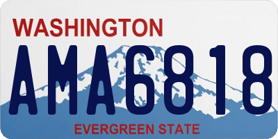 WA license plate AMA6818