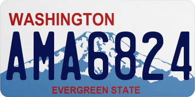 WA license plate AMA6824