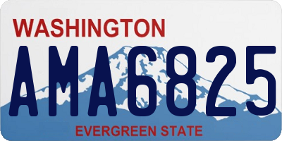 WA license plate AMA6825
