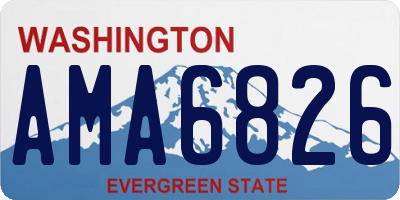 WA license plate AMA6826