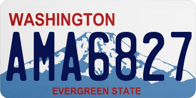WA license plate AMA6827