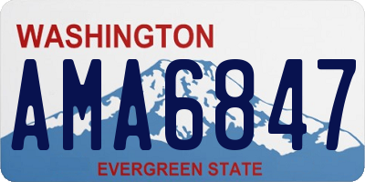 WA license plate AMA6847