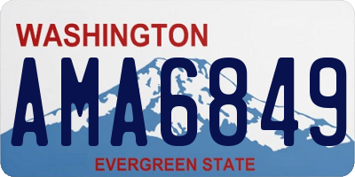 WA license plate AMA6849