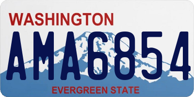 WA license plate AMA6854