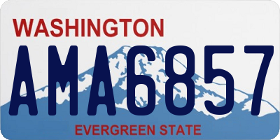 WA license plate AMA6857