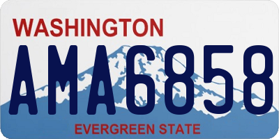 WA license plate AMA6858