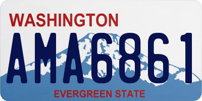 WA license plate AMA6861