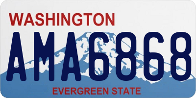 WA license plate AMA6868