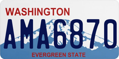 WA license plate AMA6870