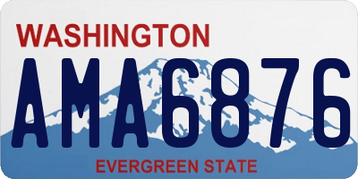 WA license plate AMA6876