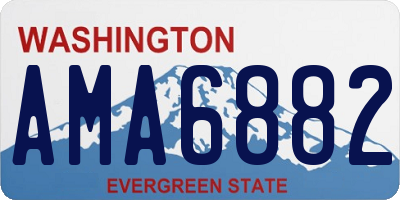 WA license plate AMA6882