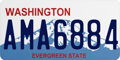 WA license plate AMA6884