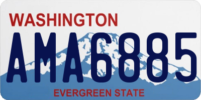 WA license plate AMA6885