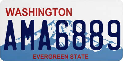 WA license plate AMA6889