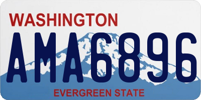 WA license plate AMA6896