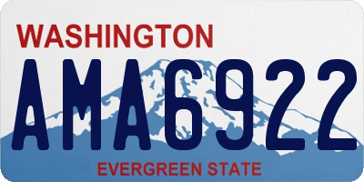 WA license plate AMA6922