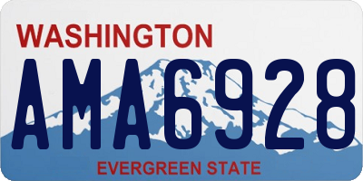 WA license plate AMA6928
