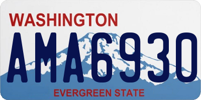 WA license plate AMA6930