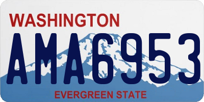 WA license plate AMA6953