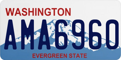 WA license plate AMA6960