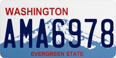 WA license plate AMA6978