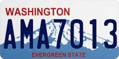 WA license plate AMA7013