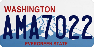 WA license plate AMA7022