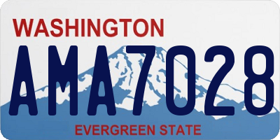 WA license plate AMA7028