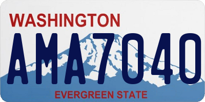 WA license plate AMA7040