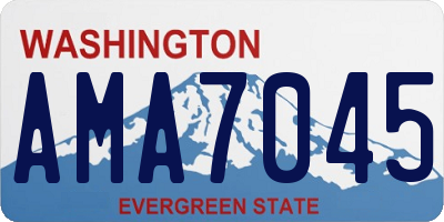 WA license plate AMA7045
