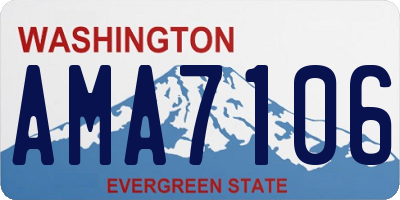 WA license plate AMA7106