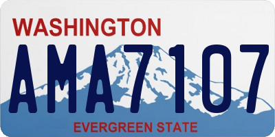 WA license plate AMA7107