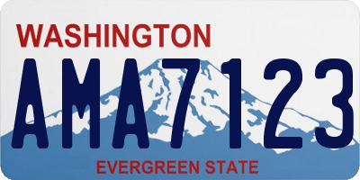 WA license plate AMA7123