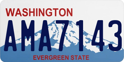 WA license plate AMA7143