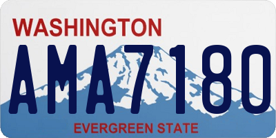 WA license plate AMA7180