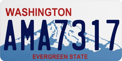 WA license plate AMA7317