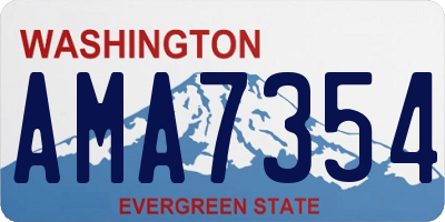 WA license plate AMA7354