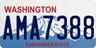 WA license plate AMA7388