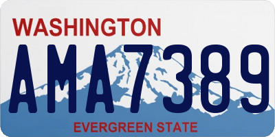 WA license plate AMA7389