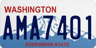 WA license plate AMA7401