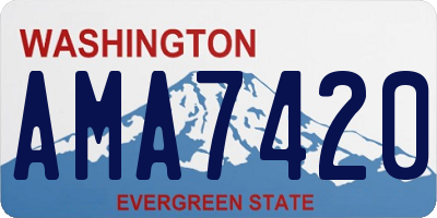 WA license plate AMA7420