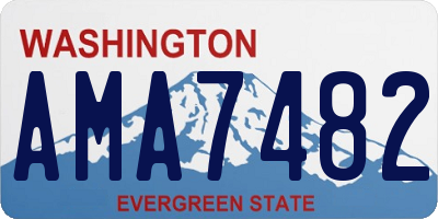 WA license plate AMA7482