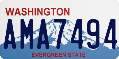 WA license plate AMA7494