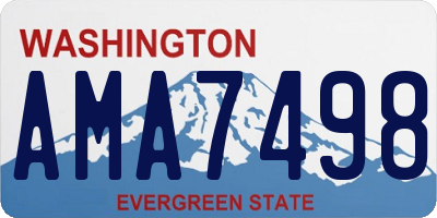 WA license plate AMA7498
